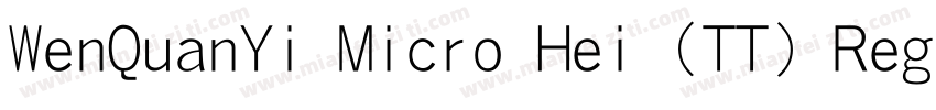 WenQuanYi Micro Hei (TT) Regular字体转换